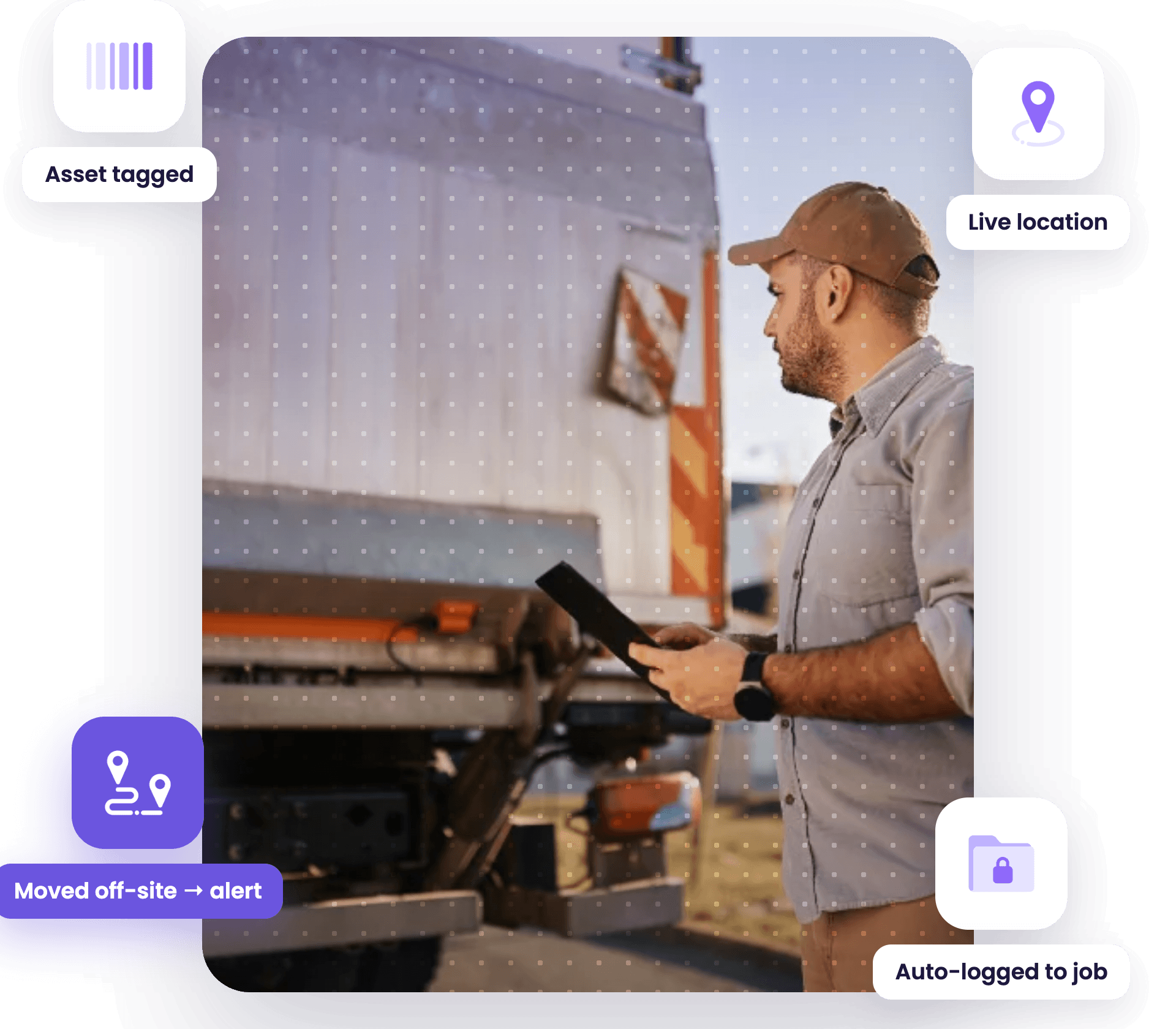 workM8 Asset Tracking — GPS tagged asset with live location tracking and workflow automation